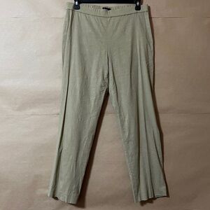 Theory | Linen Basic Pull-on Pants Eco Crunch Wash High Rise Beige Clay Size 6